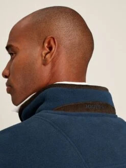 Blue Quarter Zip Fleece Sweatshirt -Oxford Sales Store M97 081s5