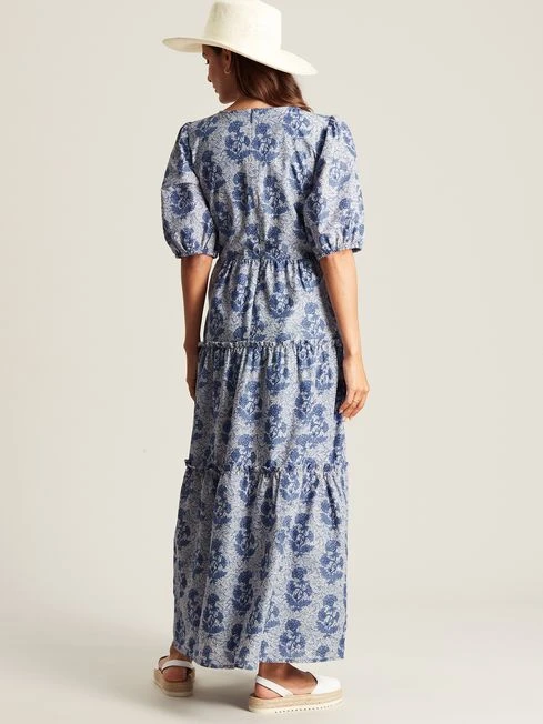 Light Blue V-Neck Tiered Dress 2 Light Blue V-Neck Tiered Dress - Image 2