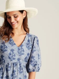 Light Blue V-Neck Tiered Dress 10 Light Blue V-Neck Tiered Dress -Oxford Sales Store N02602s4