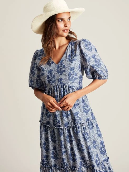 Light Blue V-Neck Tiered Dress 5 Light Blue V-Neck Tiered Dress - Image 5