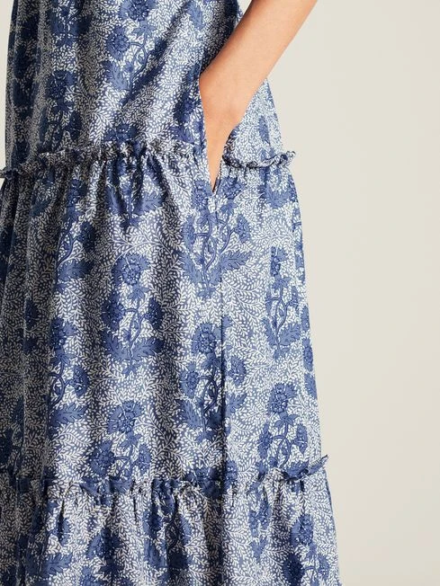 Light Blue V-Neck Tiered Dress 6 Light Blue V-Neck Tiered Dress - Image 6