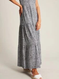 Blue Jersey Tiered Dress -Oxford Sales Store N02603s4