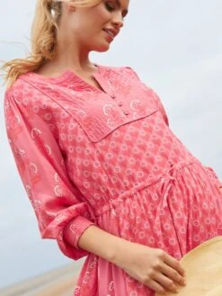 Pink Quilted Bib Dress -Oxford Sales Store N02610s7
