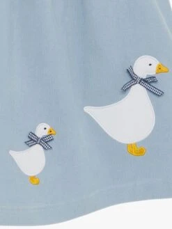 Trotters London Blue Little Pale Jemima Smocked Cotton Pinafore -Oxford Sales Store N32 275s4