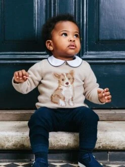 Trotters London Natural Corgi Jumper