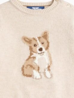 Trotters London Natural Corgi Jumper -Oxford Sales Store N32283s4