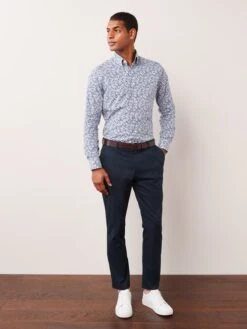 White Print Shirt -Oxford Sales Store T15 863s3