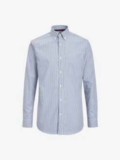 White/Blue Striped Shirt -Oxford Sales Store T15858s4