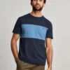 Blue Colourblock T-Shirt