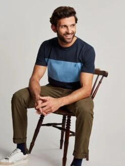 Blue Colourblock T-Shirt -Oxford Sales Store U11944s4