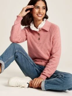 MIA Pink Collared Pointelle Jumper -Oxford Sales Store U75381s3