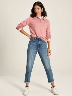 MIA Pink Collared Pointelle Jumper -Oxford Sales Store U75381s5