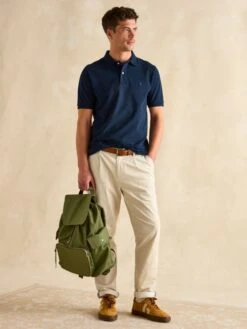 Navy Blue Classic Fit Polo Shirt -Oxford Sales Store U75400s3