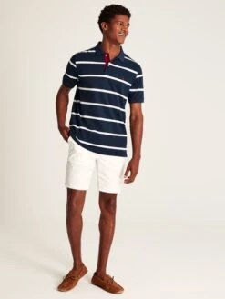 Navy Blue Classic Fit Striped Polo -Oxford Sales Store U75497s3