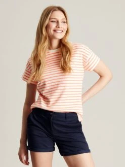 Pink Striped Short Sleeve T-Shirt -Oxford Sales Store U77162s4