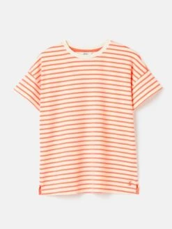 Pink Striped Short Sleeve T-Shirt -Oxford Sales Store U77162s6