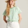 Green Striped Short Sleeve T-Shirt