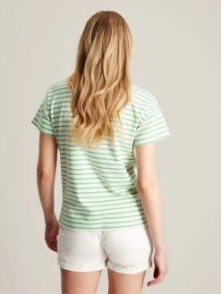 Green Striped Short Sleeve T-Shirt -Oxford Sales Store U77163s3