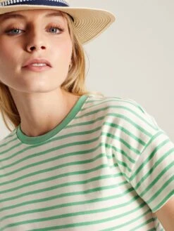 Green Striped Short Sleeve T-Shirt -Oxford Sales Store U77163s5