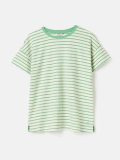 Green Striped Short Sleeve T-Shirt -Oxford Sales Store U77163s6