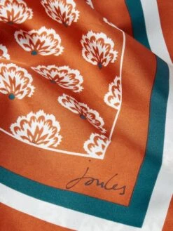 Burnt Orange Silk Square Scarf -Oxford Sales Store U87788s6